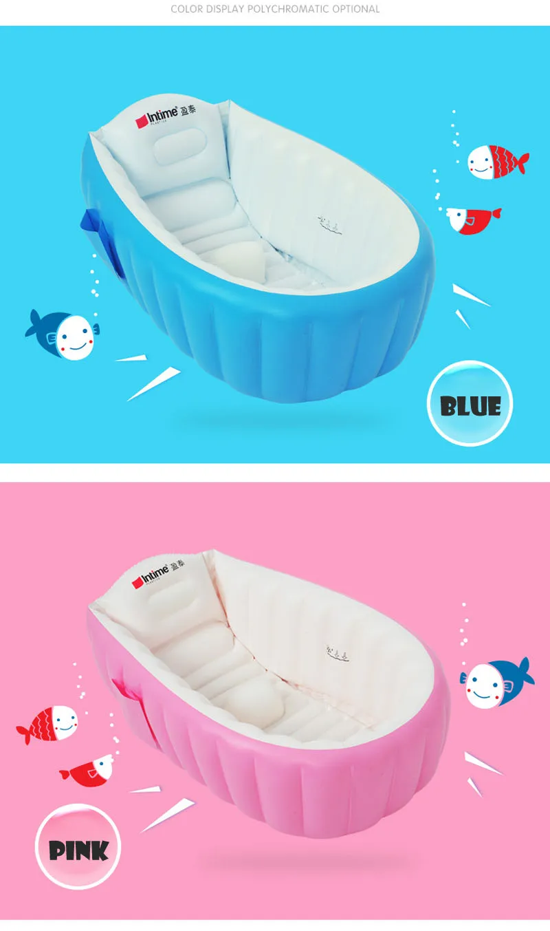 Детская переносная Ванна надувная ванна детская ванночка Подушка сохраняющая тепло Младенческая складываемая портативная ванная с воздушным насосом бесплатный подарок