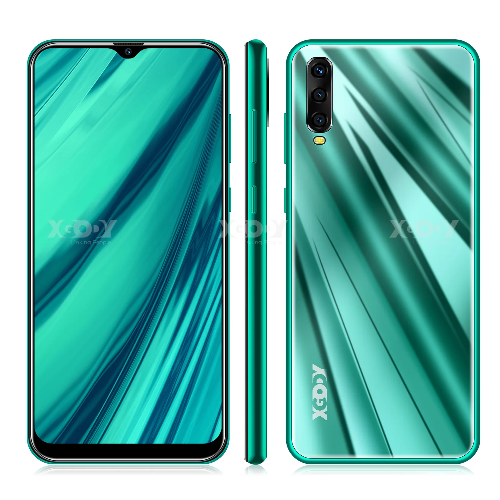 XGODY A90 3G Smartphone 6.53" Waterdrop Screen Android 9.0 Mobile Phone 2GB 16GB MTK6580 Quad Core 5MP Camera 3000mAh Cellphone