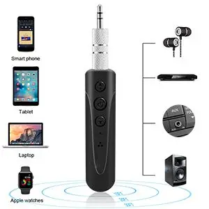 Аудио Автомобильные комплекты 1 шт. Портативный беспроводной Bluetooth Aux Наушники Адаптер Hands-Free