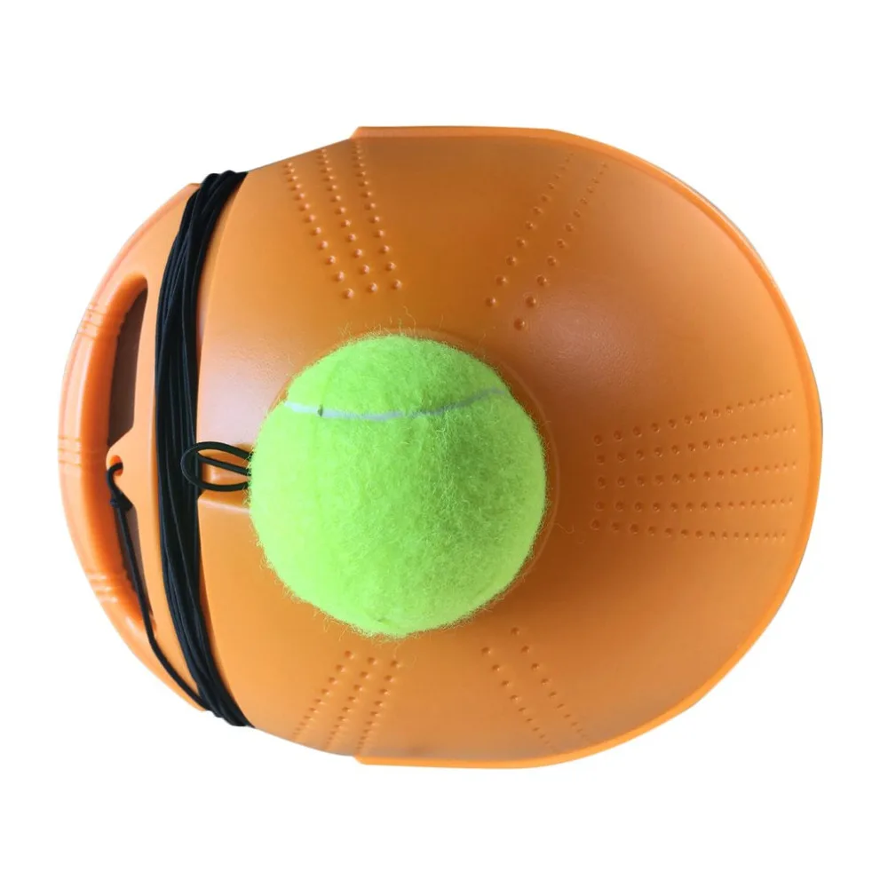 

Tennis Ball Back Base Trainer Set with Long Rubber Elastic Rope Band for Single Person Practice Tennis Trainer Aids