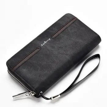 

New Men's Wallet Zipper Fashion Long Handbag PU Leather Wallet Purse Male Clutch Leather Wallet Money Bag Carteira Masculina