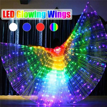 

LED Glowing Wings Ballet Costume Fluorescent Butterfly Dance Cloak Dance Costume Belly Dance Cloak Prop Performance Clothing