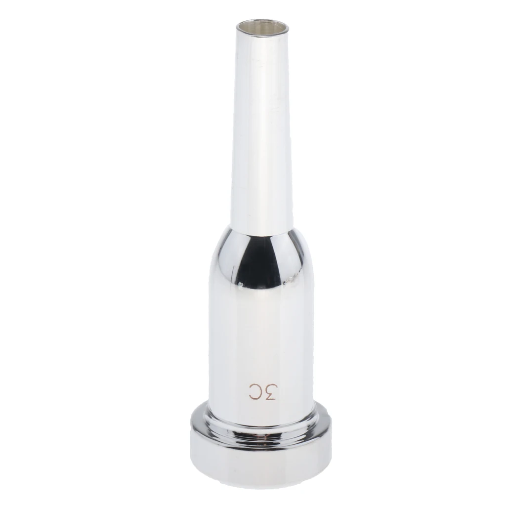 NEW STANDARD BRASS TRUMPET MOUTHPIECE SIZE 3C - SILVER PLATED