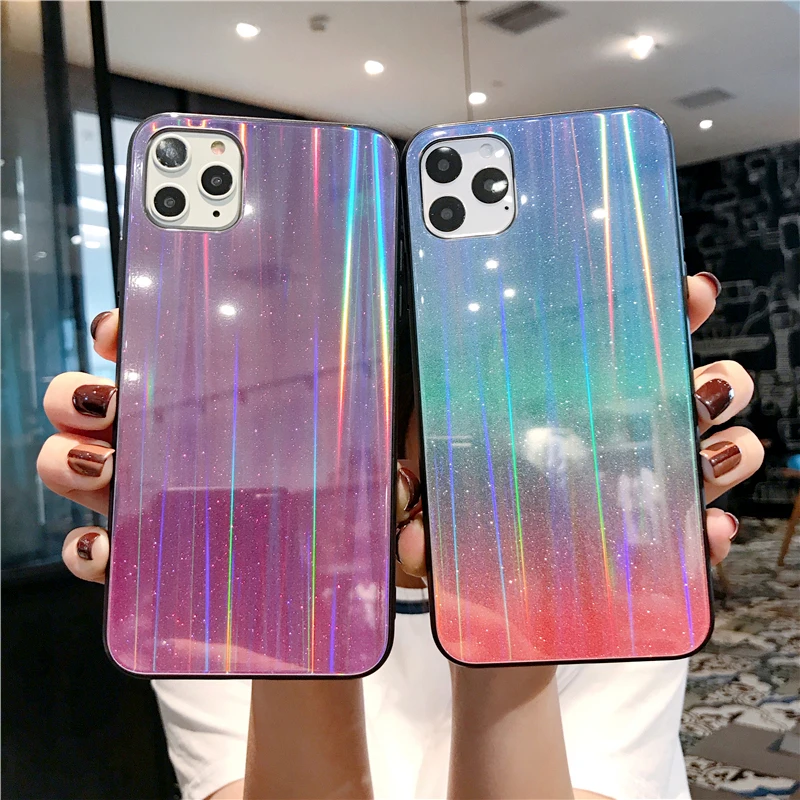 Чехол для телефона Xiaomi Mi 8 SE 9 Lite A3 Redmi 7A Note 7 K20 Pro с блестящими лазерными блестками и
