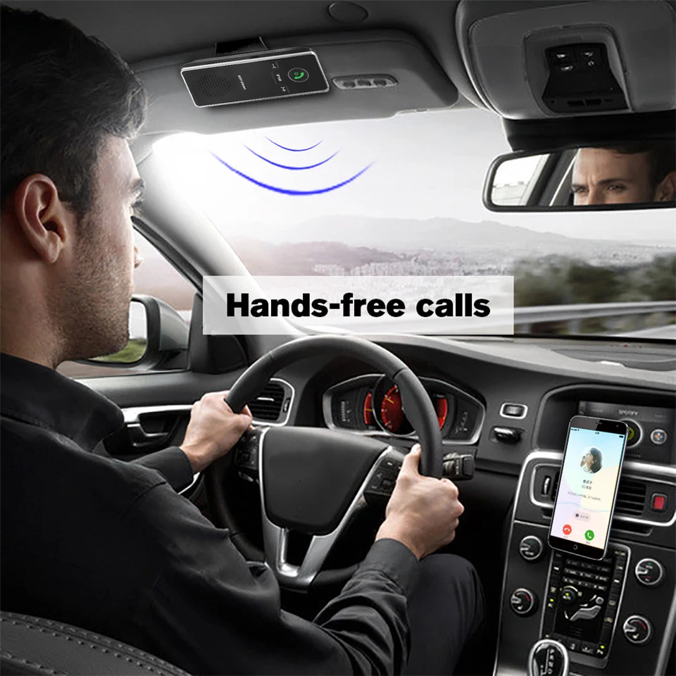 Bluetooth Mp3 плеер стерео гарнитура автомобильный комплект солнцезащитный козырек и вентиляционное отверстие беспроводной аудио приемник двойное соединение с магнитным держателем