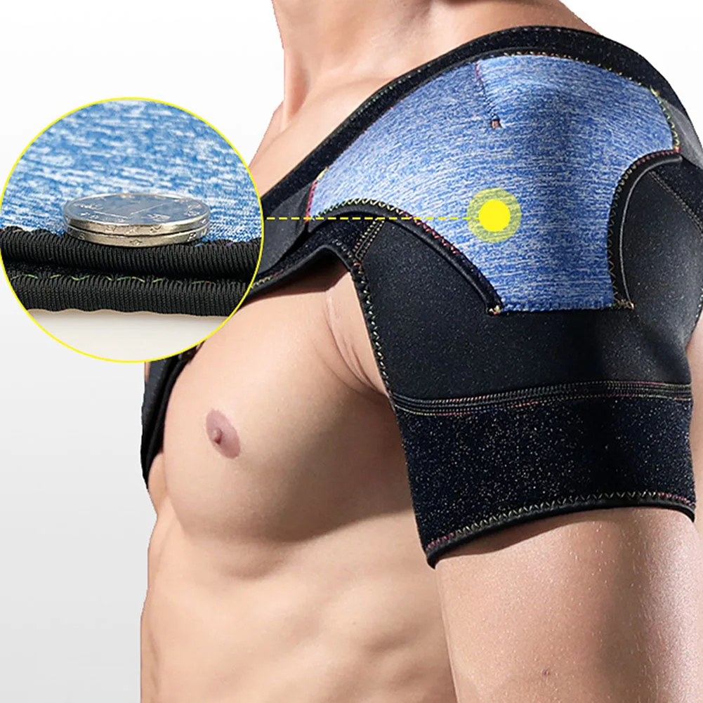 1pc Men Women Shoulder Brace Right Left Support Dislocated Joint Sprain Protective Orthotic Adjustable Rotator Cuff Soreness