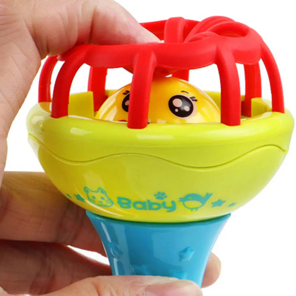 Baby Teether Toys Multicolor Baby Teether Rattle Toy Grasping Gums Hand Bell Educational Gift Rattle Toy 5