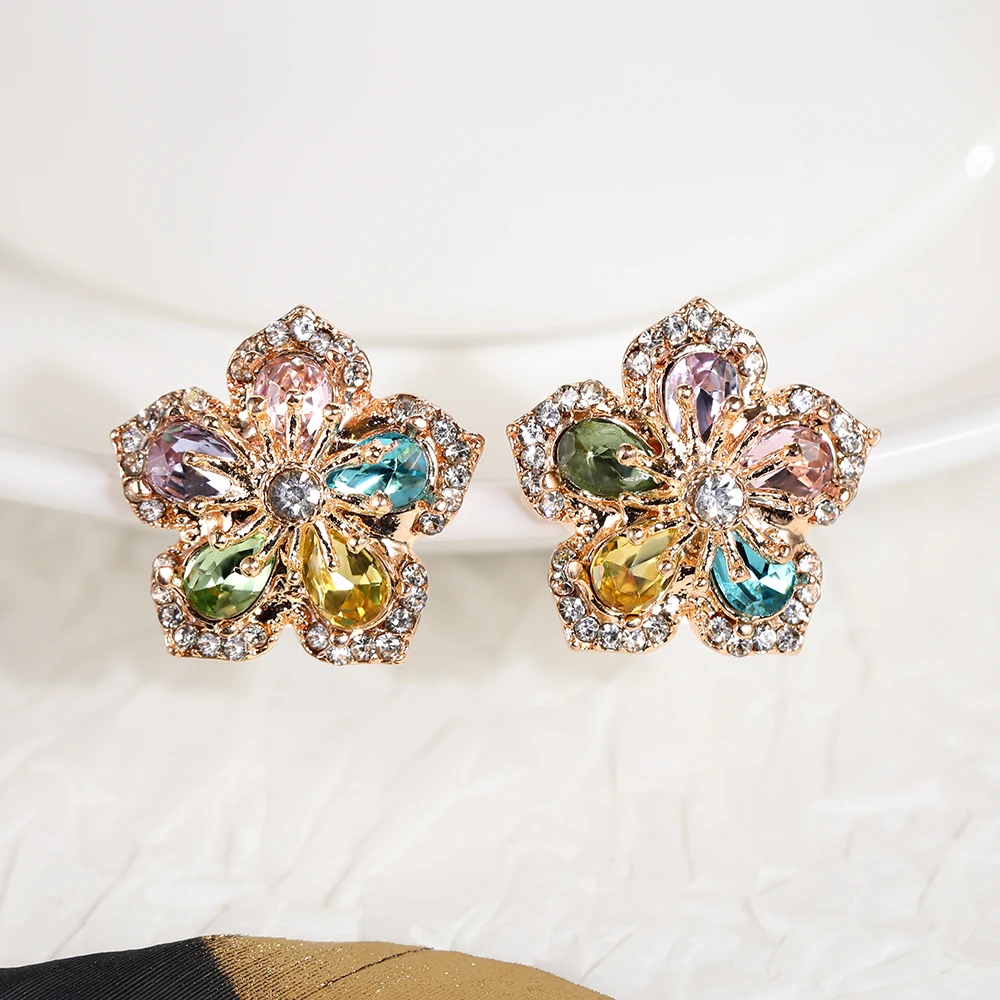 Waliicorners Flower Stud Earrings Brilliant Delicate Multi Pink Color Girl Gift Fashion Earrings For Women 8 H46c6800af7ba495f8f69a92d2ff411b9u