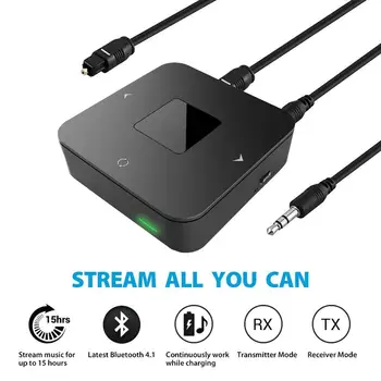 

Dual Link Aptx Low Latency 3.5mm SPDIF Optical Audio Mini Wireless Transmitter Receiver TV Speaker Music Bluetooth Adpter