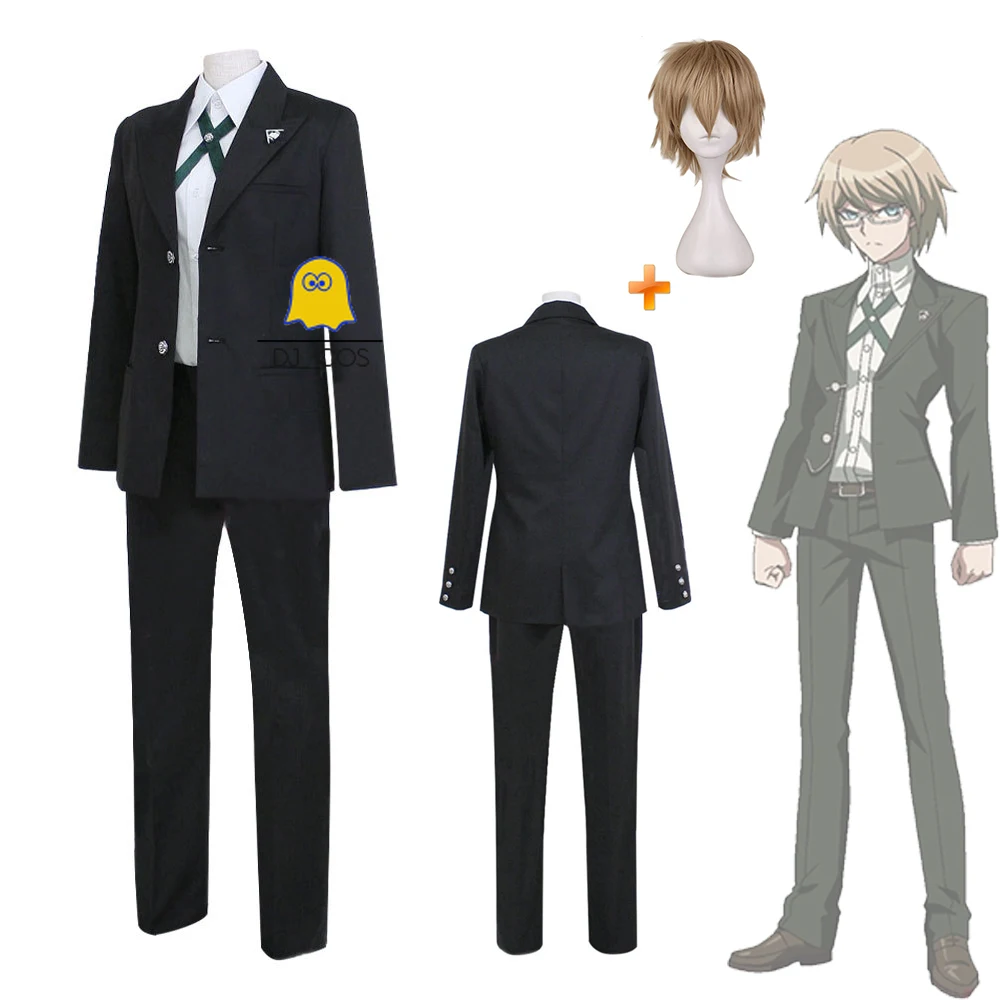 Костюм для косплея Byakuya Togami из данганронпа коричневый короткий парик униформа