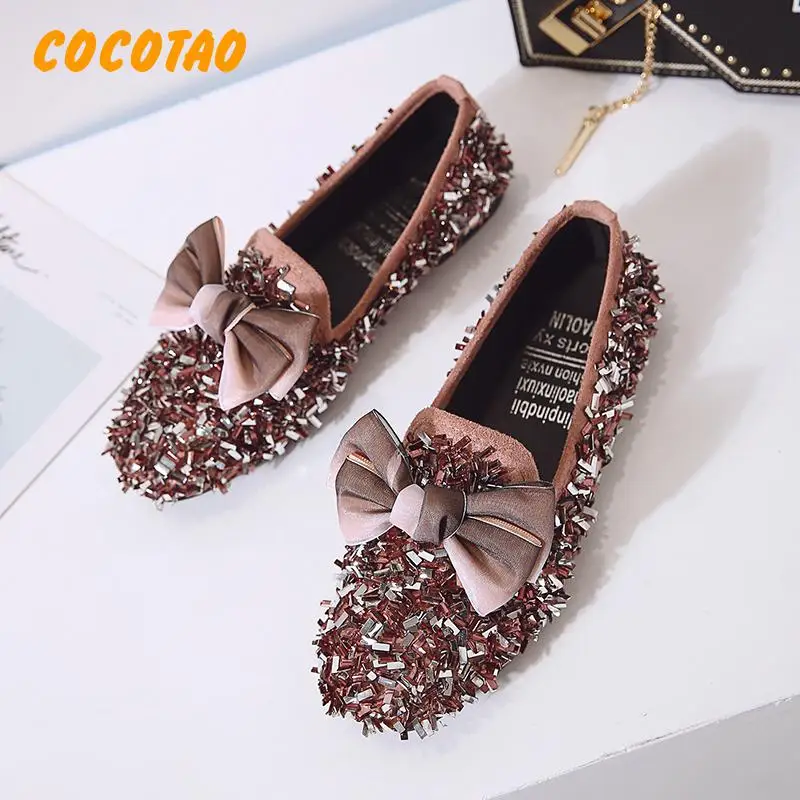 

Summer Women's Shoes Ins Tide Slippers 2019 New Casual Korean Lazy Shoes A Pedal Mesh Red Fashion Sequins Thick25