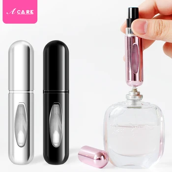 

5ml Portable Mini Refillable Perfume Spray Bottle Aluminum Spray Atomizer Travel Cosmetic Containers Perfume Bottle