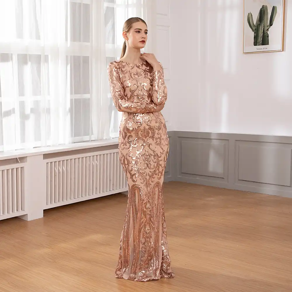 sequin bodycon maxi dress