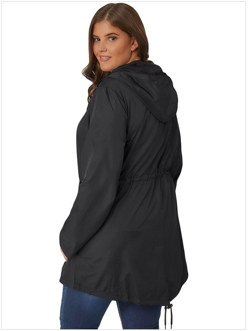 Женская куртка больших размеров; сезон весна-осень; куртка с капюшоном; спортивная верхняя одежда для дождливой погоды; одежда альпинистская Женская водонепроницаемая ветровка