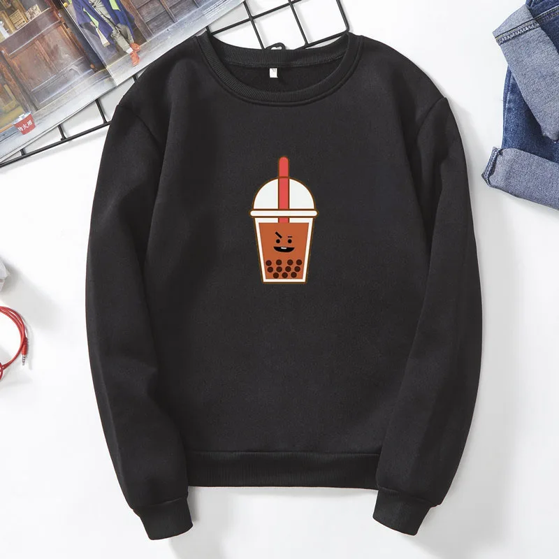 Корейский стиль мультяшный молочный чай Свитшот Yoongi Harajuku kpop tumblr для мужчин и