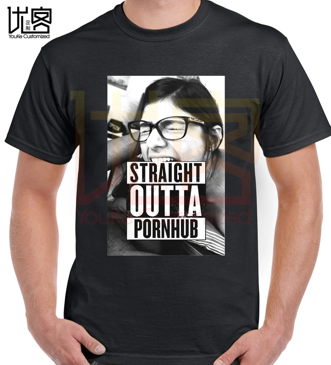 Модная мужская и женская футболка Mia Khalifa топы с коротким рукавом из 100% хлопка