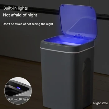 

12L Smart Trash Can Automatic Induction Infrared Motion Sensor Dustbin Home Kitchen Bathroom Waste Garbage Bin