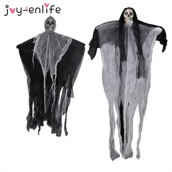 

100cm Halloween Haunted House Hanging skull Ghost Halloween Decoration Horror Props Creepy Skeleton Halloween party supplies