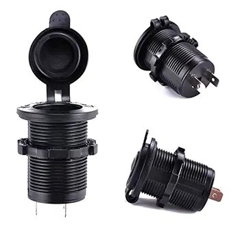 

Iztoss Waterproof Dustproof ABS Fireproof Universal 12V-24V Power Adapter Socket Car Motorcycle Cigarette Lighter Plug