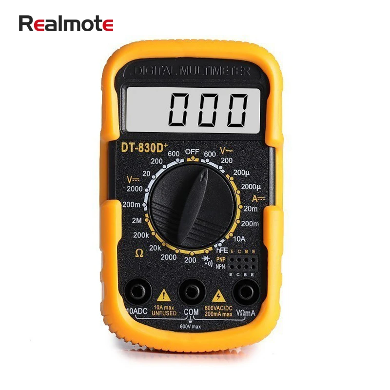

Realmate Portable Mini Digital Multimeter Small Pocket Counts AC/DC Volt Diode Continuity Tester Ammeter Voltmeter Multitester