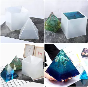 

Large Resin Silicone Pyramid Molds for DIY Orgonite Orgone Jewelry Great clay mold for Paperweight Home Decoration