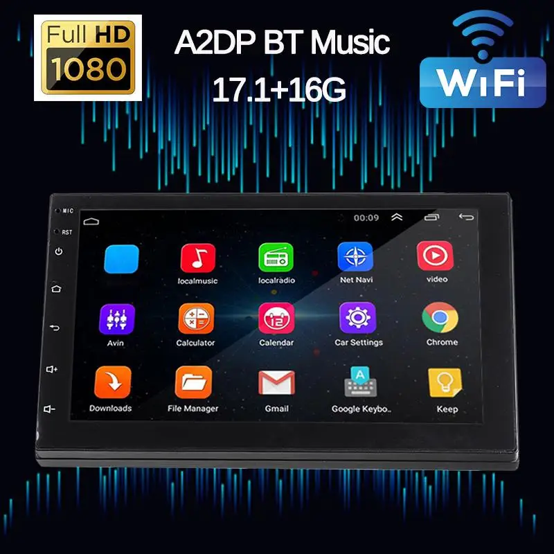 10,1 дюймов 1080P Android 8,1 Автомобильный gps стерео плеер bluetooth Сенсорный экран/Indash Мультимедиа Радио/WiFi USB/A2DP BT Музыка