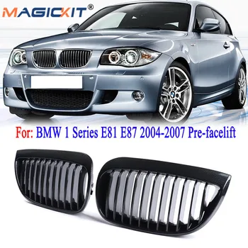 

MagicKit Grille for BMW E87 E81 1 Series 2004 - 2007 Pair Left & Right Car Front Sport Kidney Grill Grilles Carbon Fiber Look