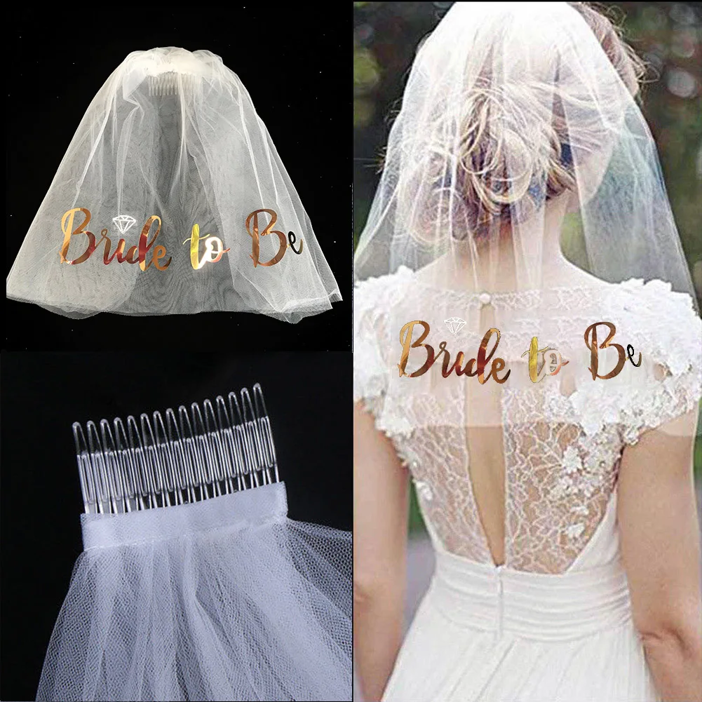&quot С надписью&quot Bride To Be &quotСвадебная Фата с расческой свадебные принадлежности