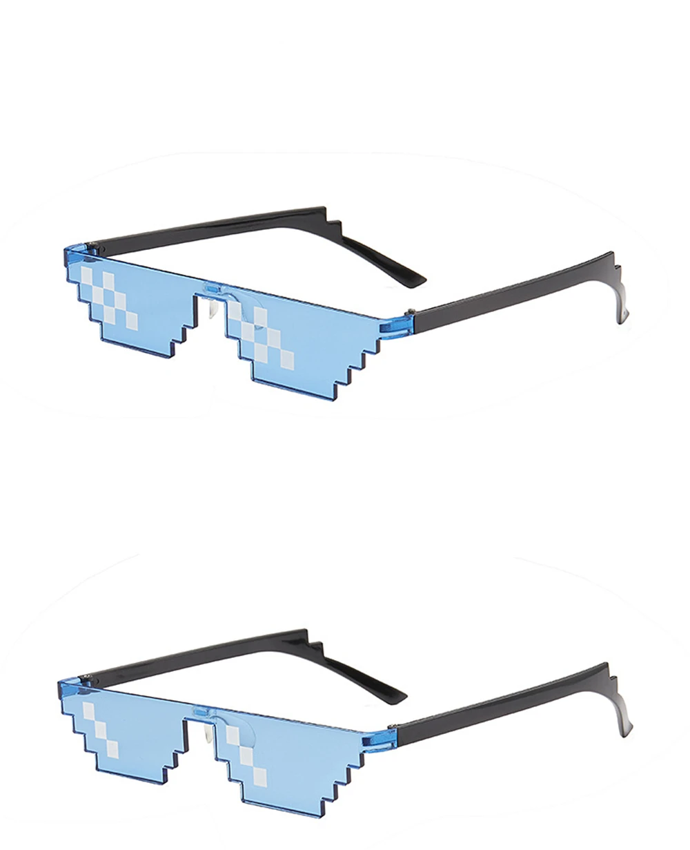 8 Bit Thug Life солнцезащитные очки для мужчин и женщин, Брендовые очки для вечеринки, мозаика, UV400, винтажные очки, унисекс, подарок, игрушка, очки