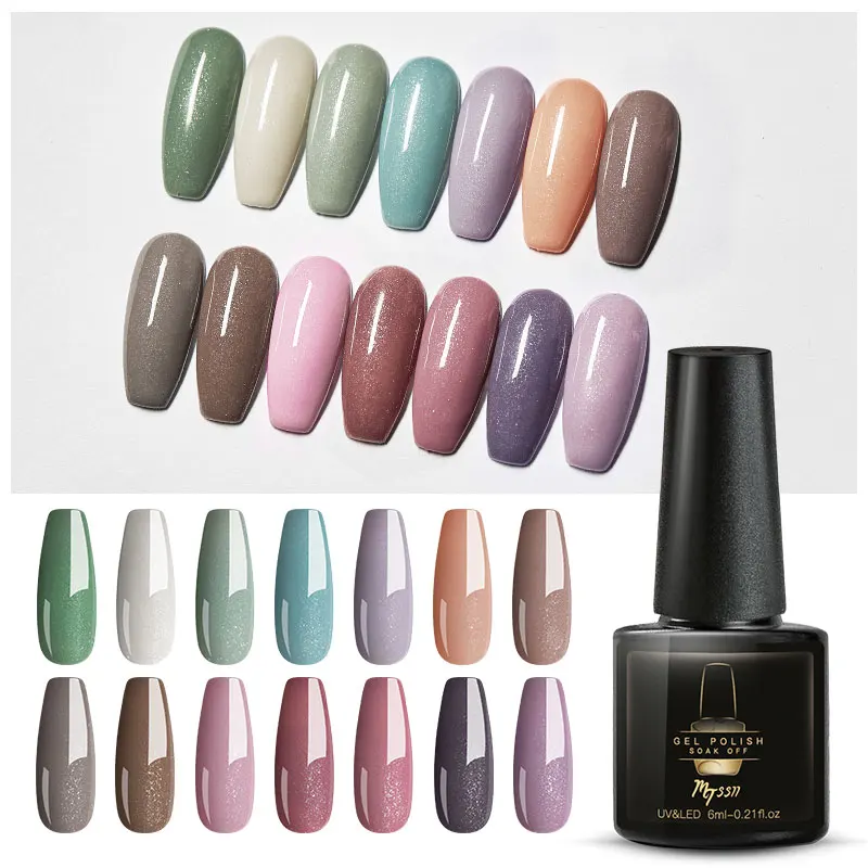 Mtssii Gel Polish Set All For Manicure Semi Permanent Vernis Top Coat UV LED Varnish Soak Off Nail Art | Красота и здоровье
