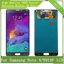 5.7 super super amoled para samsung galaxy note4 n910 n910c n910a n910f n910h display lcd de toque digitador da tela conjunto serviço pacote