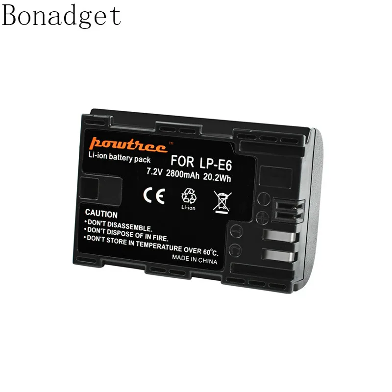 Bonadget батарея+ USB двойное зарядное устройство для Canon камера LP-E6 Замена LPE6 LP E6 EOS 6D 7D 5D Mark II аккумуляторная батарея