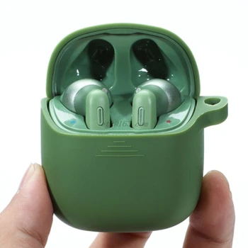 

Clamshell Opening Anti-shock Flexible Silicone Comprehensive Protective Case Full Cover for JBL Tune 220TWS Wireless Bluetooth