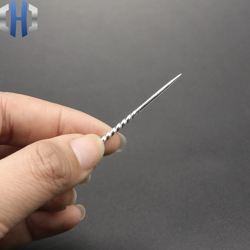 S990 Sterling Silver Toothpick Portable Carry Aluminum Toothpick Creative Mini Set Fruit Sign Toothpick Box