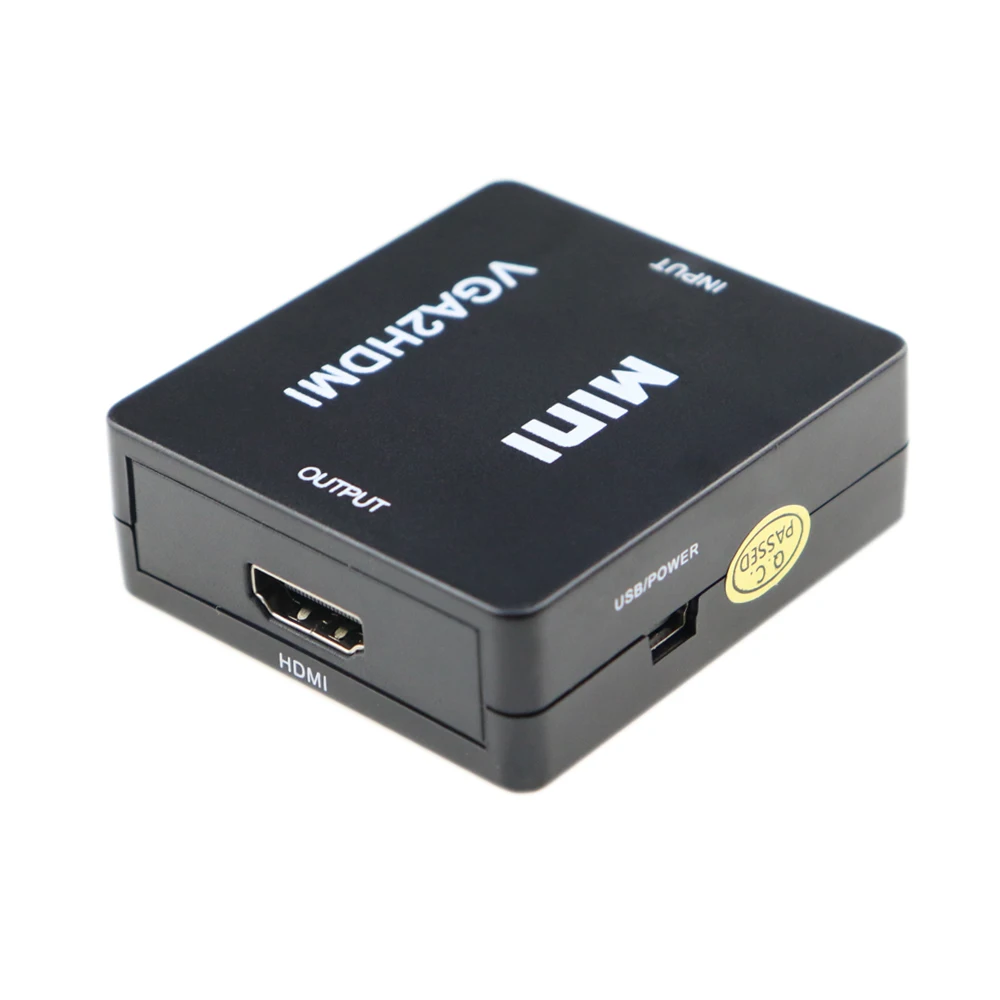 1080P Full HD мини VGA в HDMI аудио видео конвертер адаптер коробка поддержка HDTV для ПК ноутбук дисплей компьютер Mac проектор