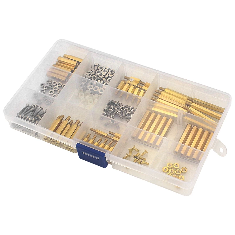 Raspberry pi Parafusos Grupo M2.5 m3 Cobre Metal ou Plástico Parafuso Porcas para pi 4b 3b Mais 3b Robot Car Laranja pi Banana pi 210 Pcs - Imagem 3