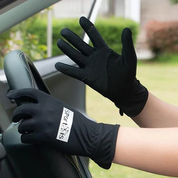 

Summer Ice Silk Sunscreen Glove Female Sports Thin Touch Screen Glove Male Fishing Non-slip Breathable Anti-UV Driving Glove K28