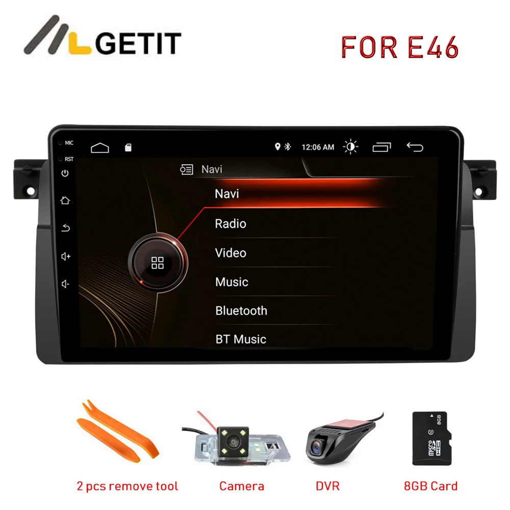 9 &quotAndroid 10 Автомобильный мультимедийный Радио Стерео GPS навигация для BMW E46