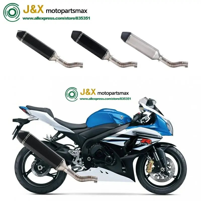GSXR1000 GSX R1000 GSXR 1000 Модифицированная средняя Соединительная труба без шнуровки полная система выхлопной трубы мотоцикла для suzuki GSXR1000