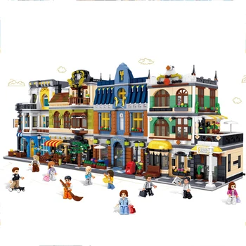 

2020 Lepining Street View Series Hill Tavern Set MOC-14672 Modular Bar Building Blocks Bricks Kids Christmas Gifts