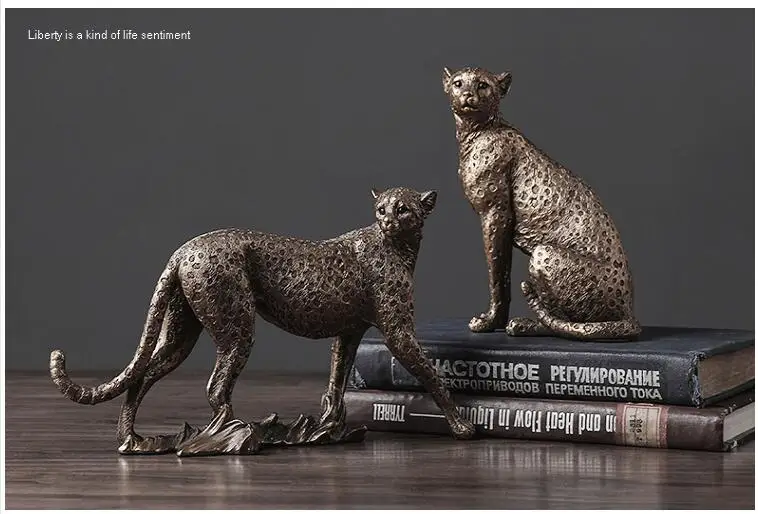 Европейские роскошные изделия из смолы Cheetah Jaguar, украшения для дома, гостиной, статуэтки, ремесла для офиса, рабочего стола, украшения для интерьера, искусство