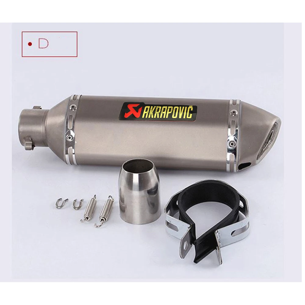 Akrapovic выхлопной мотоцикл модифицированный глушитель труба гоночная Яма Для honda cr 250 Suzuki Marauder vz800 yamaha yz 125 - Цвет: D
