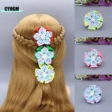

ribbon hair clips wholesale new girls silk hairpins cute spinki do wlosow women Barrettes hanfu hair accessory S06-12
