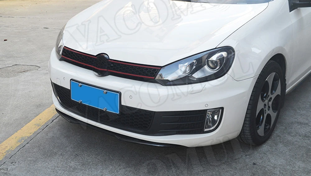 Углеродное волокно/FRP передний спойлер Лопата для Volkswagen VW Golf 6 VI MK6 GTI 2010-2013 H1 стиль головной бампер Защита подбородка