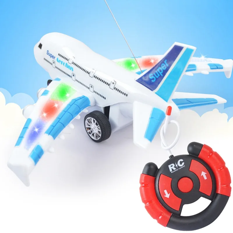 

A380 Electric Airplane Lights Music SMV Remote Control Aircraft CHILDREN'S Toy Model Remote Control Aircraft Stall Supply of Goo