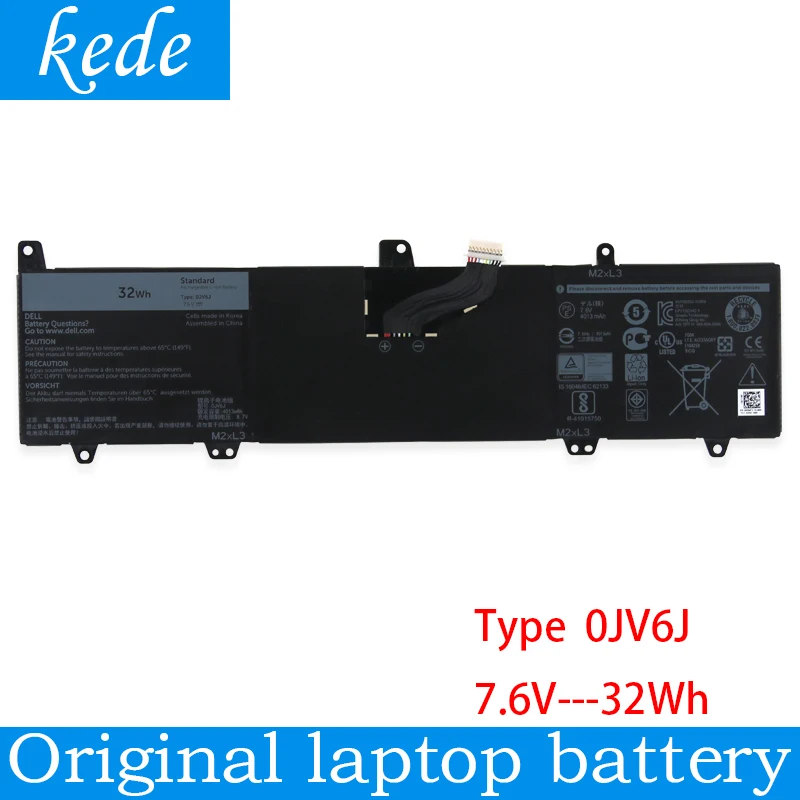 Kede Оригинальный аккумулятор для ноутбука 0JV6J Dell Inspiron 11 3000 3162 3164 3168 P24T серии
