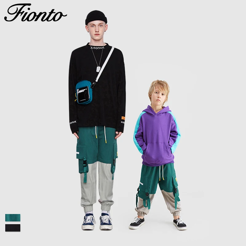 Fionto Семейные комплекты; Семейные штаны для бега; свободная одежда для мамы и ребенка; штаны для бега для папы и сына; уличная одежда для бега