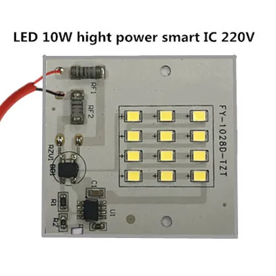 Led Street Lamp 1-10PCS SMD LED 10W 2835 220V LED Lamp Bulbs Light PCB Dimmable Integrated Smart IC Driver 6500K White Blubs street Flood light