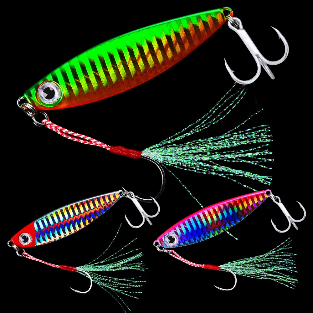 Fargiant Fishing Lure Metal Jig Light Shad Lure Bait Wobbler Spinners Spoon Bait Squid Octopus Winter Sea Ice Fishing Minnow