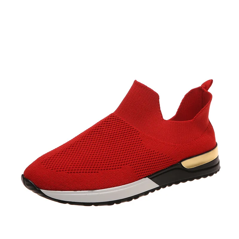 2021 Autumn Sneakers Women Platform Vulcanized Shoes Ladies Solid Color Slip-On Sneakers Female Casual Sport Shoes Plus Size 43 